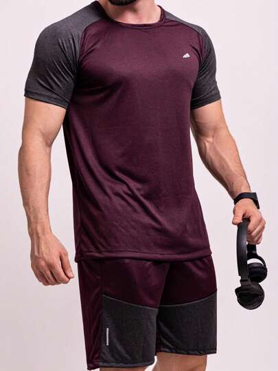 Conjunto Masculino Camiseta DryFit + Shorts Shorts DryFit Esportivo Academia Fitness Verão