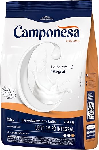 Camponesa - Leite em Pó Integral Rico em Vitaminas 750g