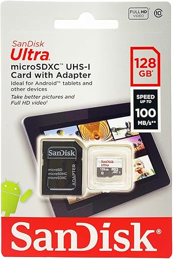 Cartão de Memoria Sandisk Ultra Microsdxc Uhs-I Card With Adapter – 128Gb