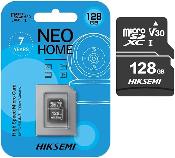 Cartão de Memória 128GB Hiksemi HS‑TF‑D1 92 MB/s UHS‑I Compatível com Câmeras Wi‑Fi, MicroSDHC/XC
