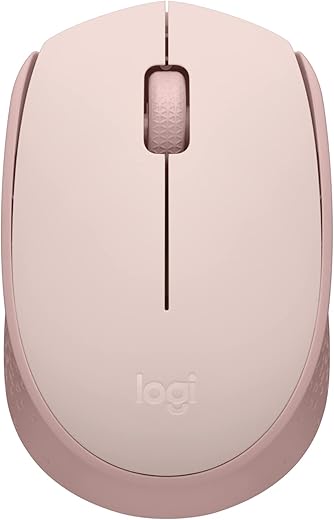 Mouse sem fio Logitech M170 com Design Ambidestro Compacto, Conexão USB e Pilha Inclusa - Rosa