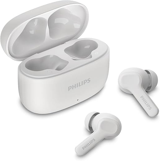 PHILIPS, Fone de Ouvido Sem Fio TWS, TAT1109WT/00, Bluetooth, Com Microfone, Até 24 horas de bateria, Branco