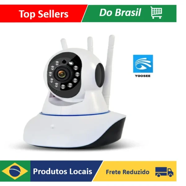 NEVERDIE STORE - (security protection)Camera Robo 3 Antenas Ip Wifi 360º 720p Sistema Yoosee ENVIO RAPIDO PARA TODO O BRASIL