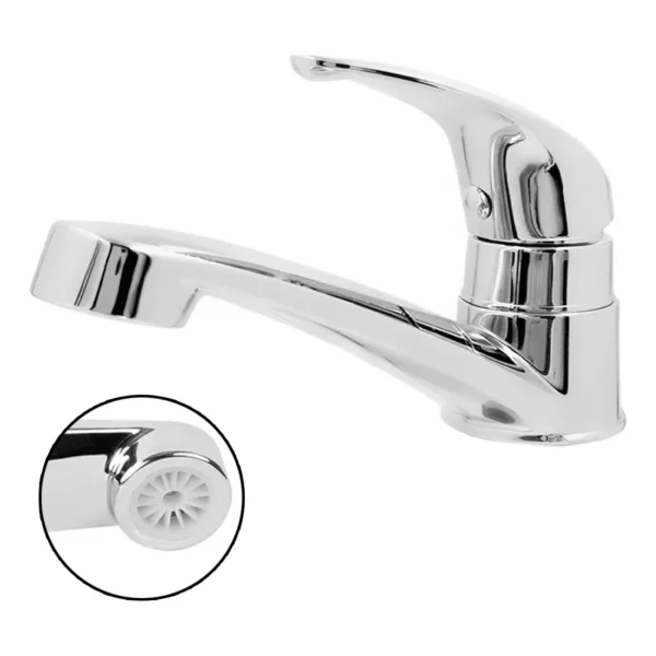 Torneira Banheiro Pia Cuba Monocomando Bancada Lavatorio Abs Baixa Cromado 9033