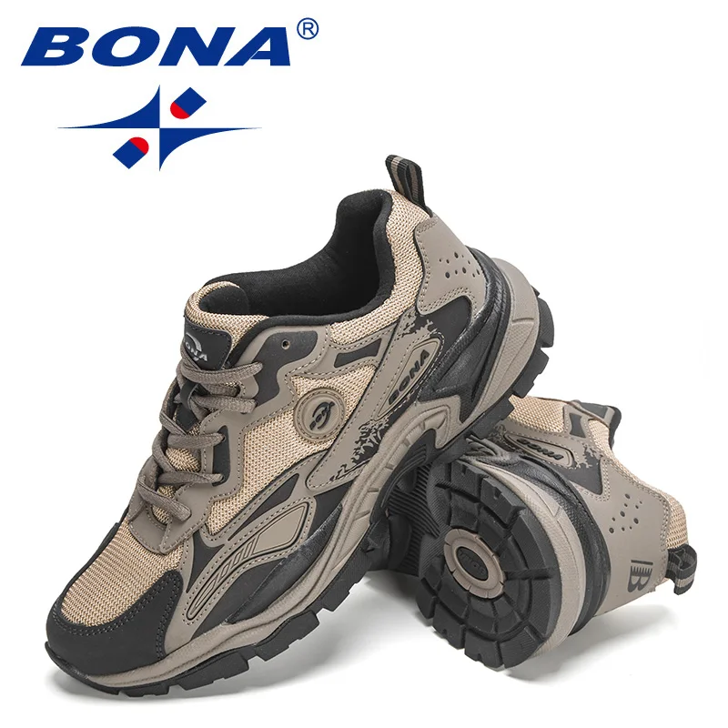 BONA 2022 New Designers Running Shoes Men Sneaker Sport Shoes Man Light Casual Anti-skid Walking Jogging Footwear Mansculino - Imagem 4