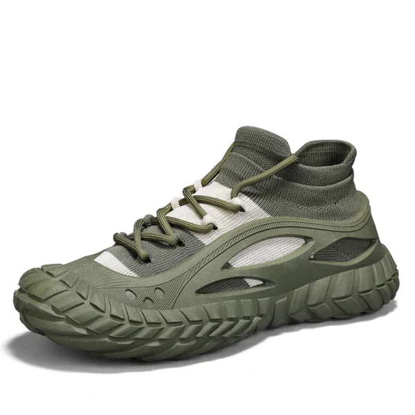 Men's casual sports shoes Fashion thick soled flying mesh surface breathable men's shoes outdoor running shoes men's sneakers