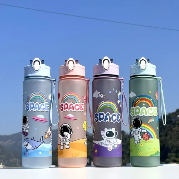 Compact Leak-Proof Sports Water Bottle - Lightweight On-The-Go, for Travel Hiking Commute (800ml)