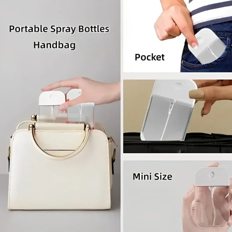 50ml Portable Spray Bottle Card-type High Pressure Fine Mist Alcohol Hand Disinfectant Travel Pocket Makeup Liquid Container - Imagem 4