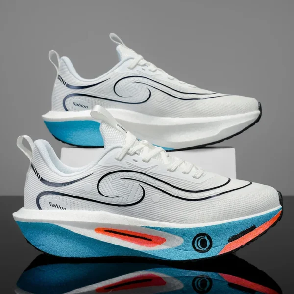 Men Running Shoes Carbon Plate Speciality Marathon Sports Breathable Lightweight Women's Comfortable Nonskid Leisure Sneakers