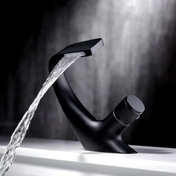 Creative Bathroom Faucet Waterfall Sink Basin Cold Hot Water Tap Bath Lavatory Farmhouse Mixer Tap Faucets