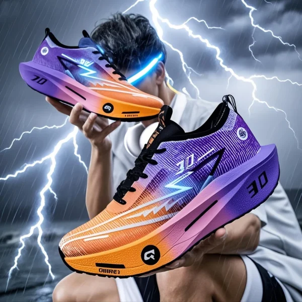 Men's Mesh Sports Shoes Outdoor Running Shoes Carbon Plate Rubber Anti Slip Sneakers Women's Campus Casual Shoes Couple's Style