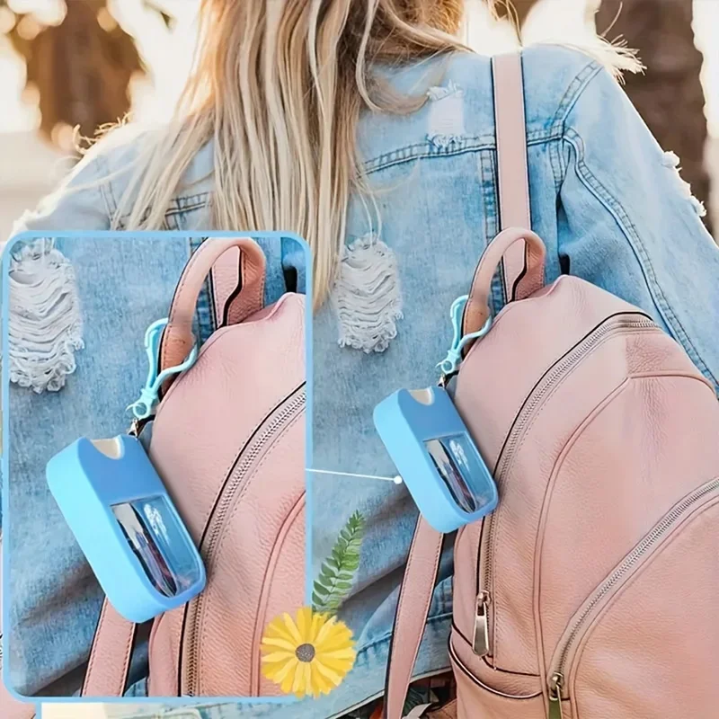 50ml Portable Spray Bottle Card-type High Pressure Fine Mist Alcohol Hand Disinfectant Travel Pocket Makeup Liquid Container - Imagem 5