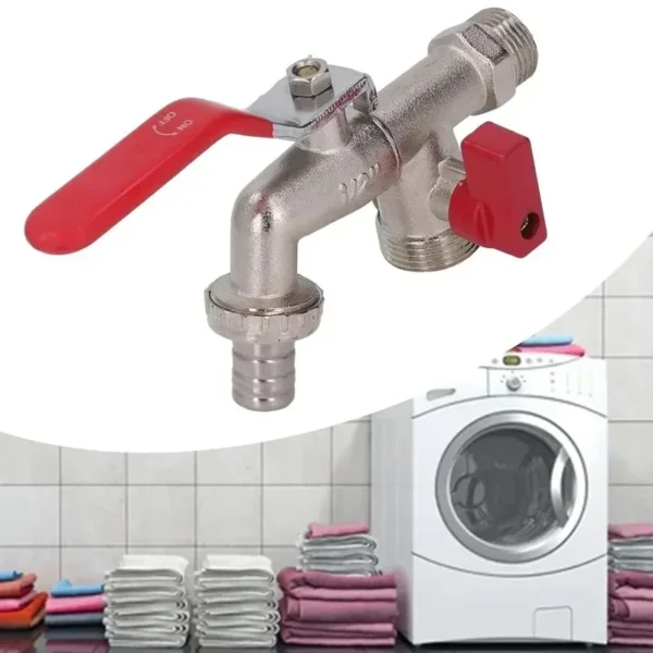 90 Degree Valve Faucet Industrial Home Brass Water Tap Single/Double Irrigation Zinc Alloy Garden Bibcocks Lever Handle Taps