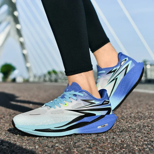 Marathon Carbon Plate Air Cushion Men Sports Running Shoes Breathable Lightweight Women's Comfortable Athletic Nonskid Sneakers