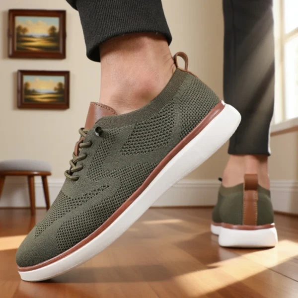 Men's Lightweight Knitted Shoes High-quality Design Breathable Mesh Cool Flat Sneakers Excellent Daily Wear Hiking Shoes Men