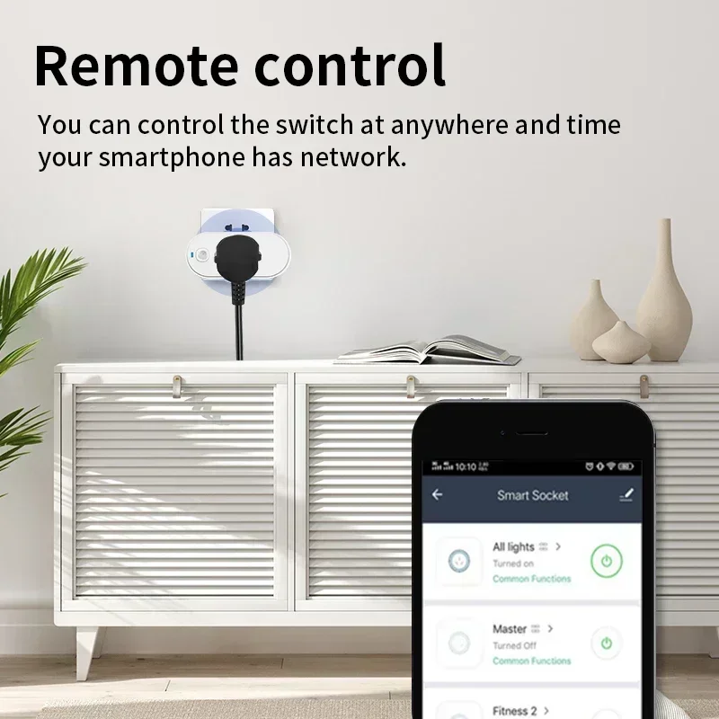 TNCE Smart Brazil Plug 16/20A Tuya WiFi/Zigbee Socket With Power Monitor Smart Life APP Remote control Voice for Google Home Ale - Imagem 3