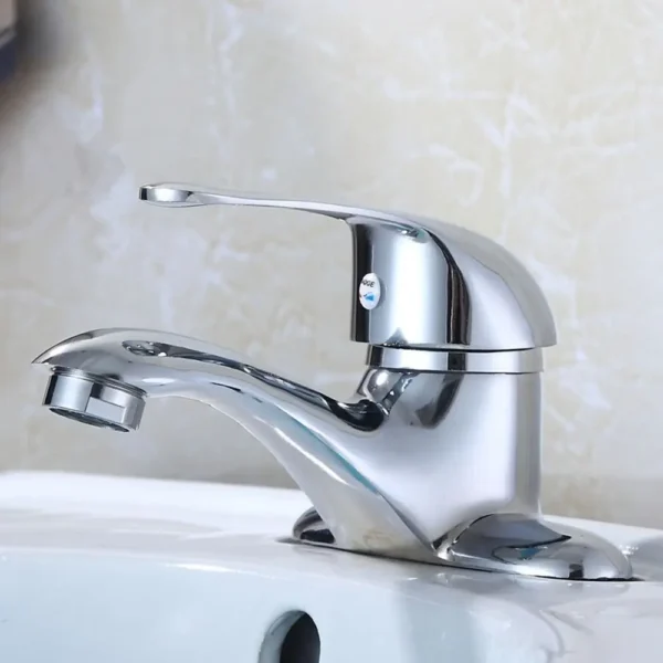 Fashion Hot and Cold Bathroom Taps Valve Switch Quick Open Sink Mixer Tap Basin Faucet