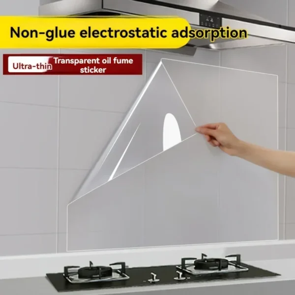 Plastic Electrostatic Adhesion Wall Protective Film – Waterproof, Oil-Proof, Removable Film for Kitchen Tiles, Home, Dorm Décor