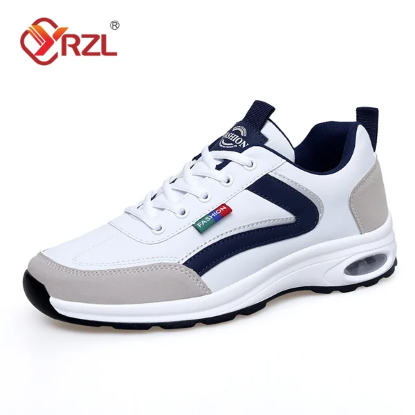 YRZL Men Shoes Spring Autumn Waterproof Walking White Sneakers Man Leather Sports Shoes Non-Slip Footwear Tennis for Men