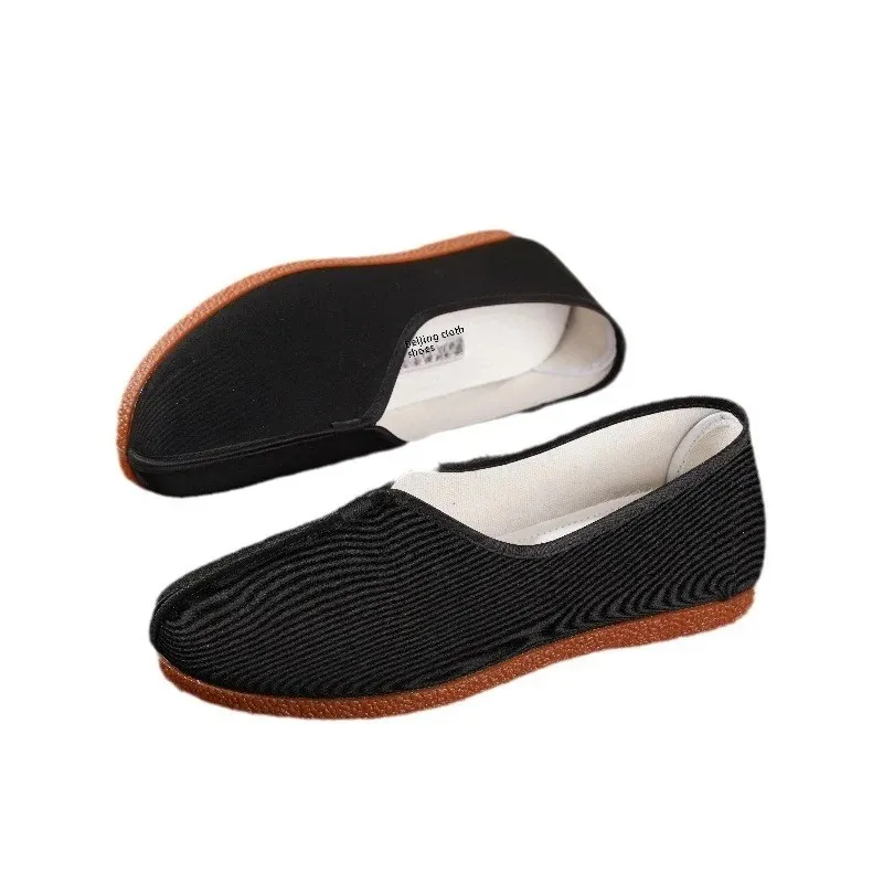 Beijing Men's Canvas Shoes Breathable round Toe Casual Slip-On Traditional Performance Summer Cloth Shoes Non-Slip Rubber Sole - Imagem 4