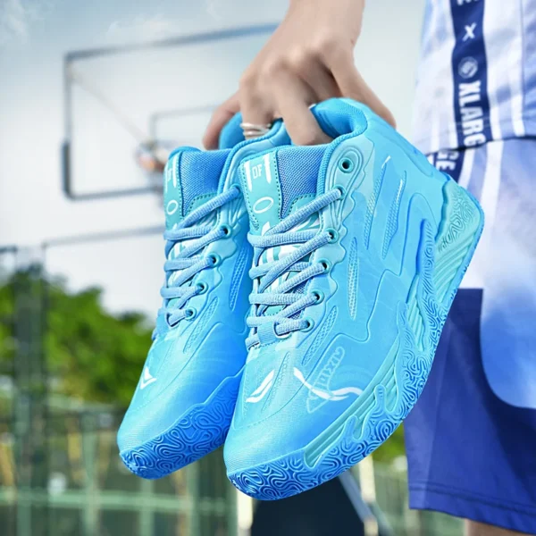 Men's Basketball Shoes Breathable Cushioning Non-Slip Wearable Runing Shoes Gym Training Athletic Basketball Sneakers for Women