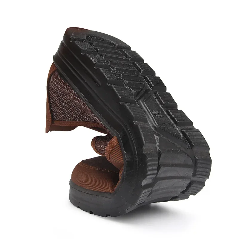 Beijing Men's Canvas Shoes Spring Autumn Soft Bottom Anti-Slip Breathable Casual Shoes round Toe Non-Leather Adult Footwear - Imagem 5