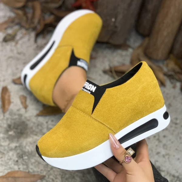 2025 Women Sneakers Spring Autumn Walking Shoes Woman Height Increasing Wedges Shoes Lightweight Slip on Platform Sneakers Women