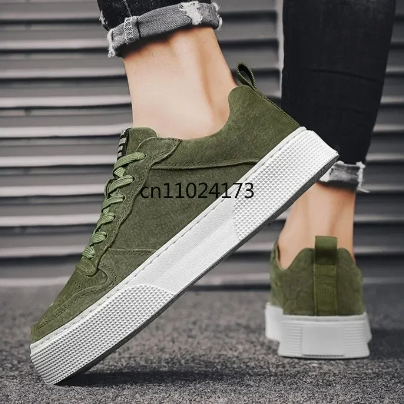 Men's Leather Casual Shoes Loafers 2025 Spring New Comfortable Skatebaord Shoes Flat Shoe Versatile Man Sneakers Tenis Masculino - Imagem 6